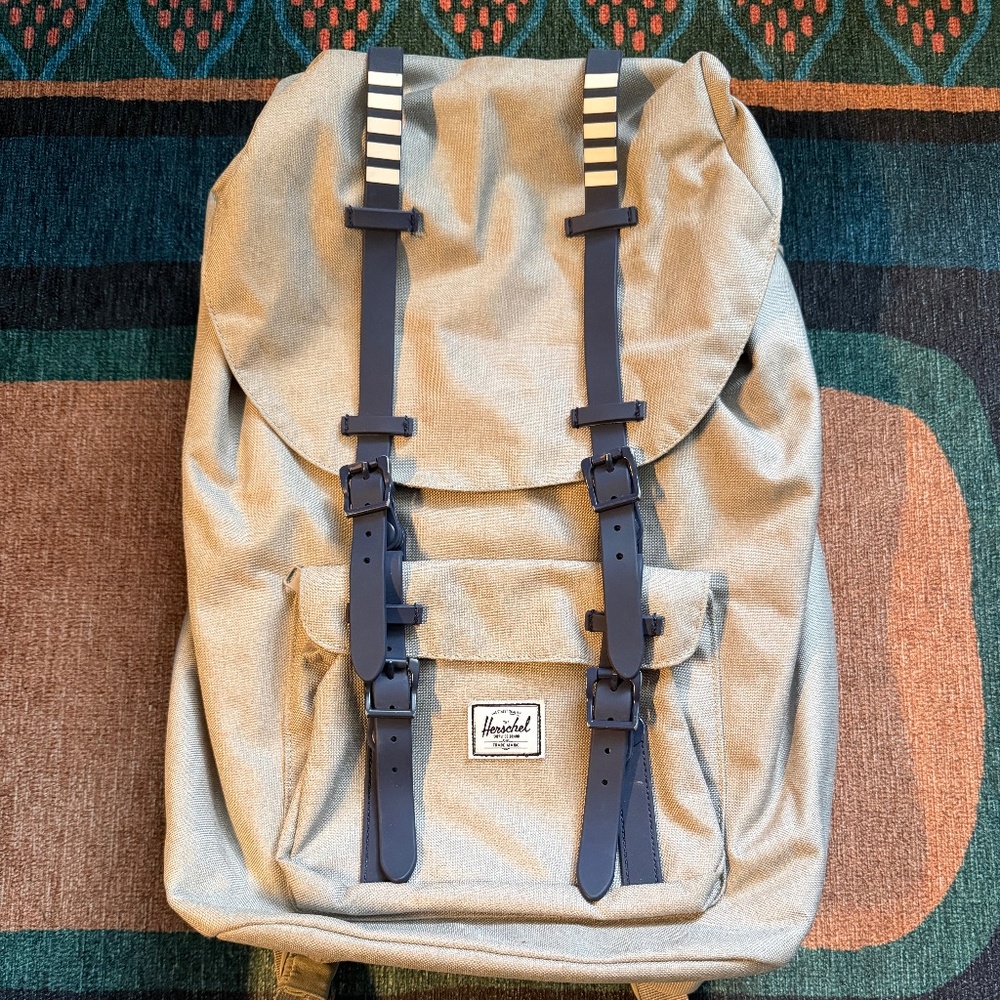 Herschel Little America Backpack - 30L - Tan with Navy Accents